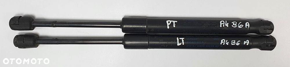 SIŁOWNIKI TELESKOPY KLAPY BAGAŻNIKA TYŁ AUDI A4 B6 CABRIO 8H0827552B PARA - 1