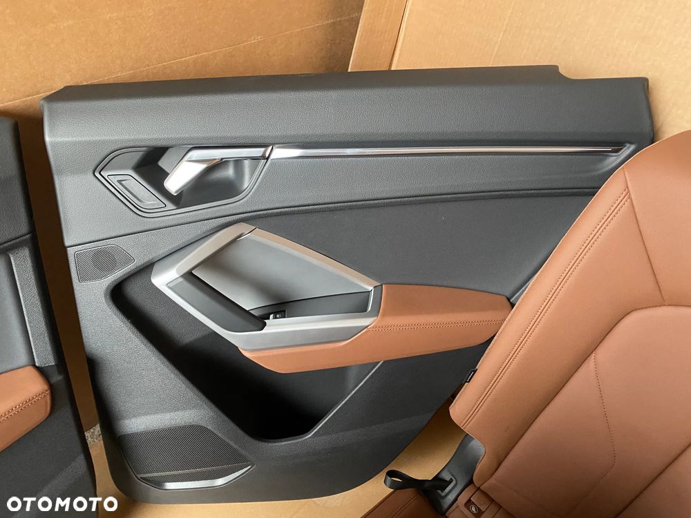 Audi Q3 83A kompletny środek Fotel fotele kanapa skóra boczki brązowe 32km - 9