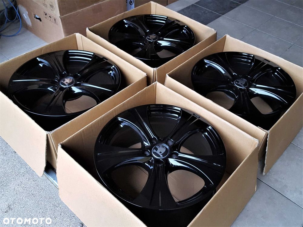 Alufelgi 18 5x112 Skoda Octavia Superb Kodiaq Karoq Czarne ! 630# - 5