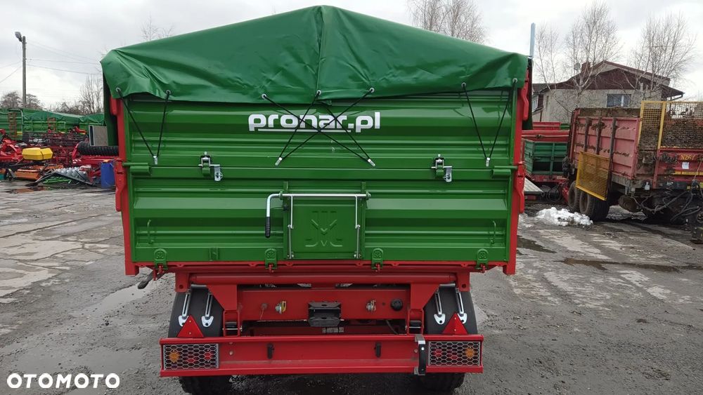 Pronar Przyczepa dwuosiowa paletowa Pronar PT-610 -10-ton, Przyczepa Pronar PT-653/2 - 6-ton z mechanizmem trójstronnego wywrotu, nadstawy, plandeka, balkon - 23