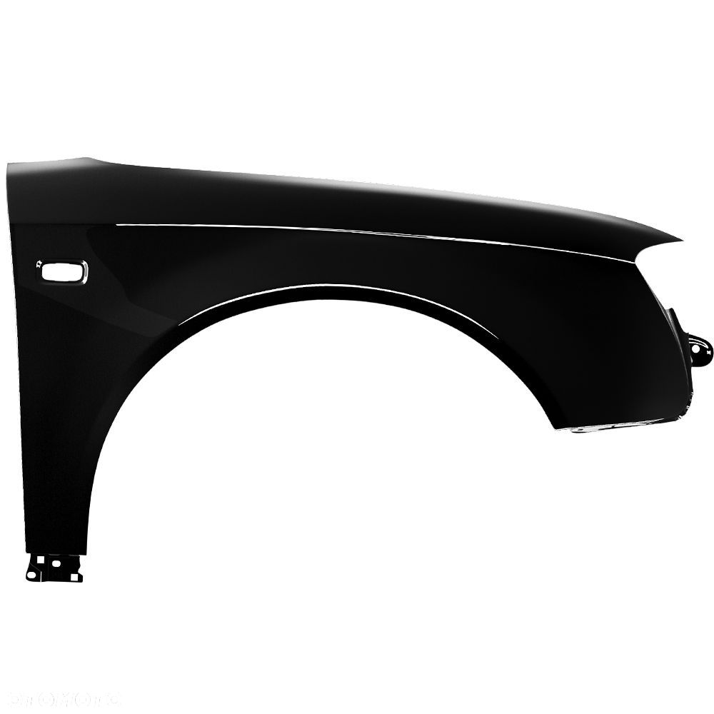 BLU Błotnik AUDI A4 B7 LZ9W prawy czarny 04-08 przód ocynk EbonySchwarz - 2