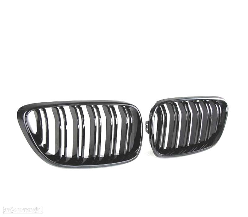 GRELHA FRONTAL BMW F22 F23 LOOK M2 PRETO BRILHANTE - 4