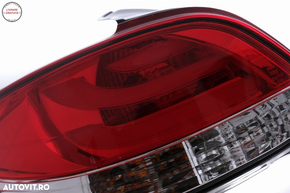 Stopuri Peugeot 206 HatchBack 3/5 usi (1998-2004) Rosu & Alb- livrare gratuita - 4