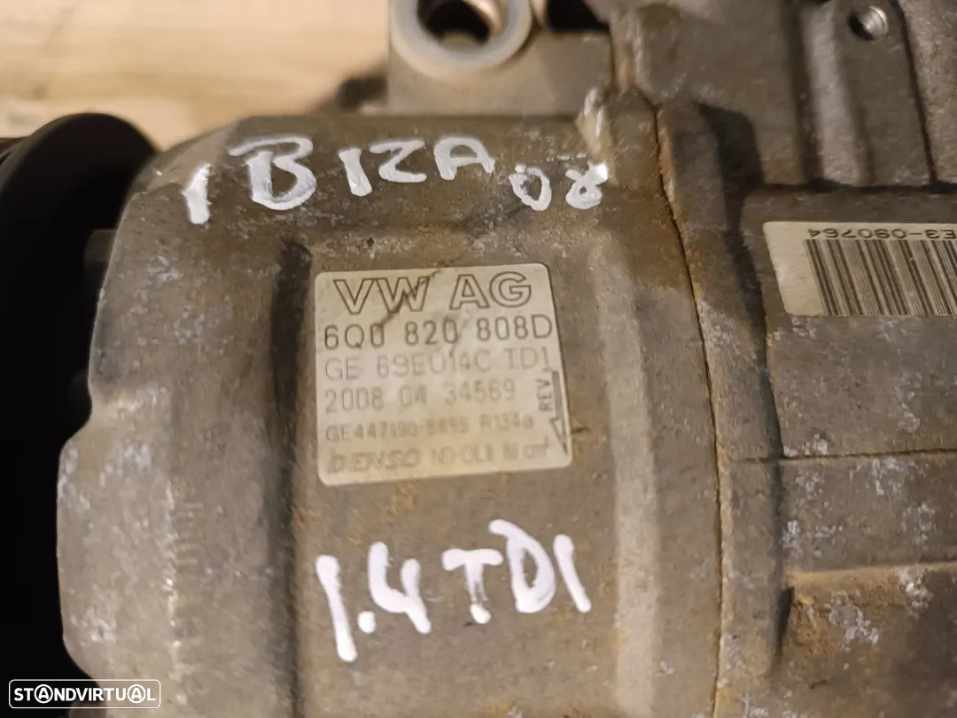COMPRESSOR AC VOLKSWAGEN POLO 9N / SEAT IBIZA 6L 6J 6Q0820808E 6Q0820808D 6Q0820808 - 4