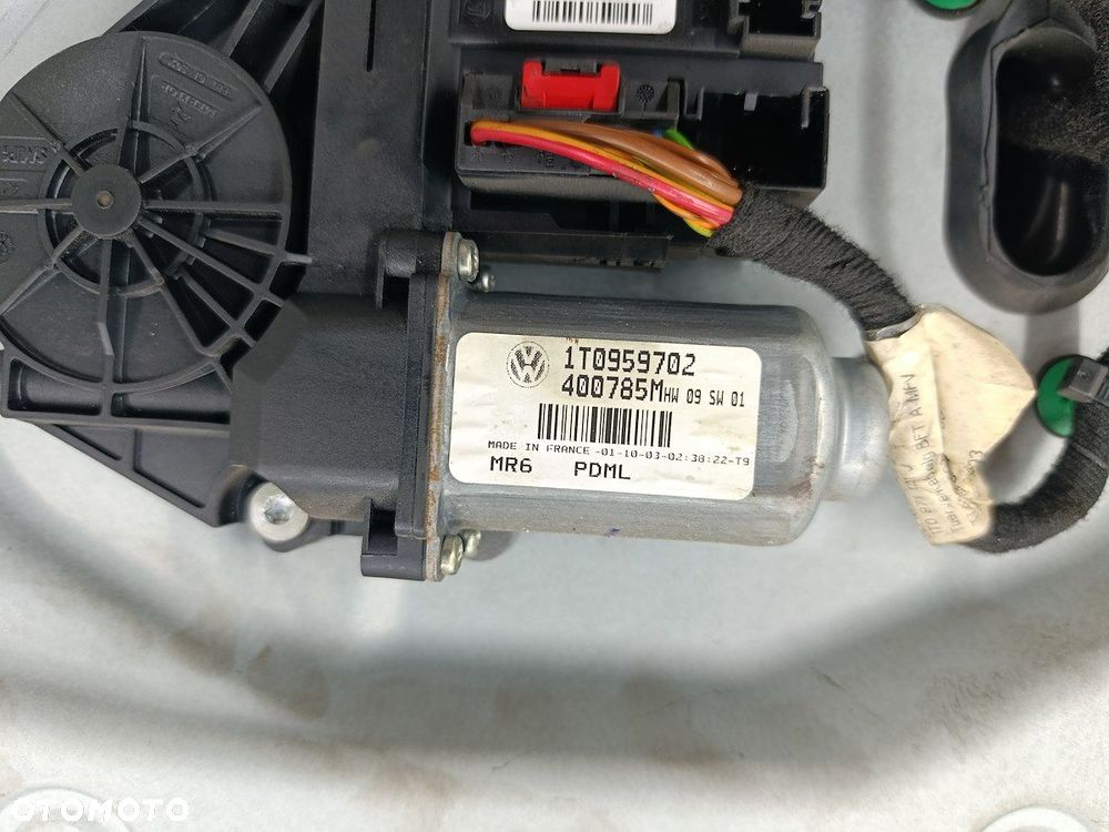 PODNOŚNIK SZYBY PRAWY PRZÓD  VW TOURAN I 1T0837756L  1T0959702  1K0959792C - 5