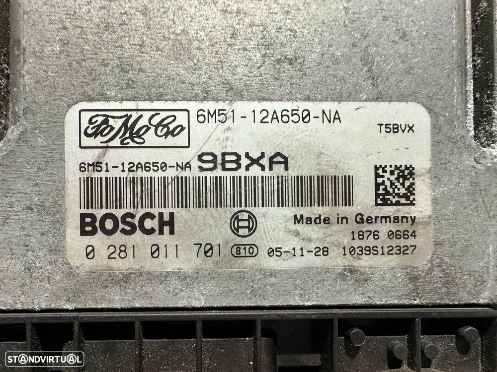 .Centralina Original Bosch Ford 1.6 HDi TDCi HHDA 6M51-12A650-NA / 0 281 011 701 - 1