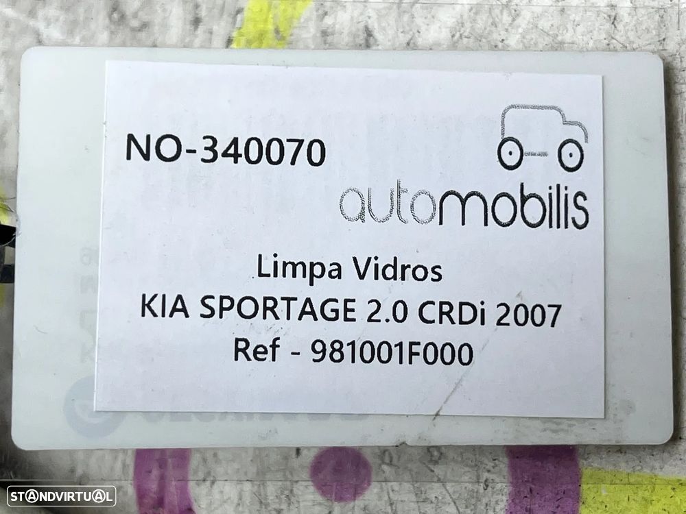 Limpa Vidros KIA SPORTAGE II 2.0 CRDi 4WD Ref. 981101F000 - NO. 340070 - 3