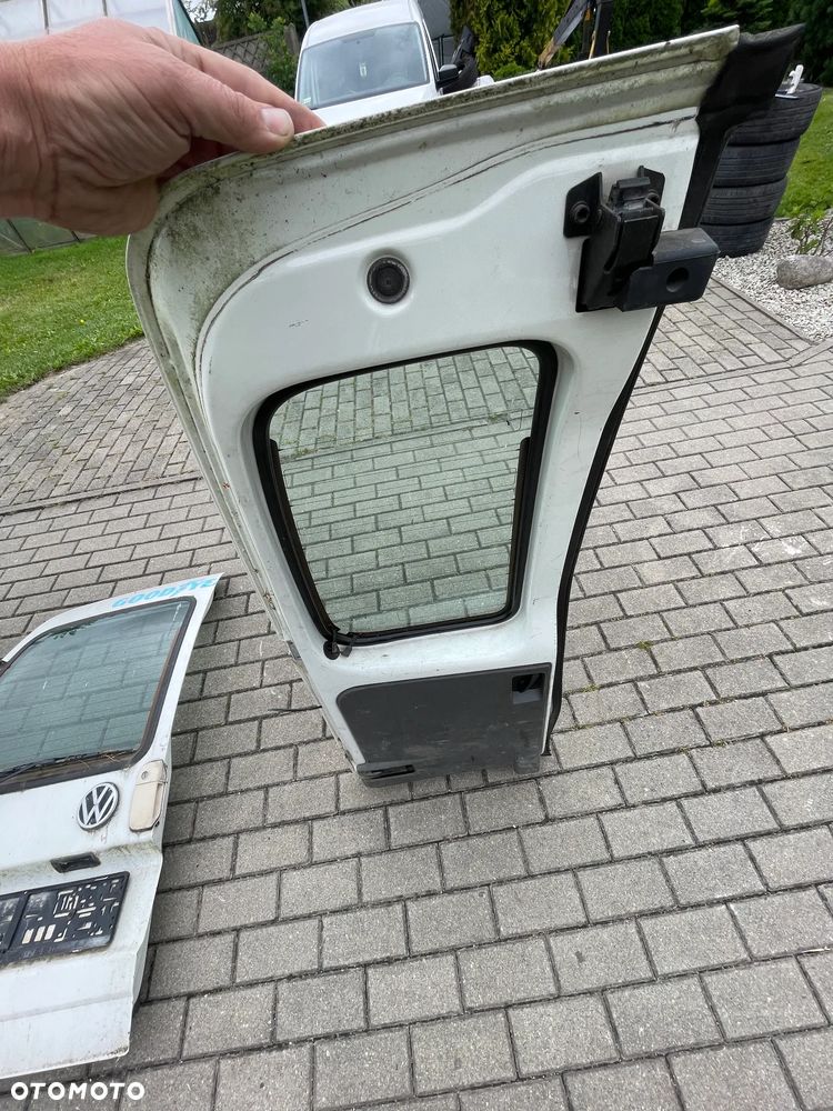 VW CADDY II 95-03 drzwi prawe lewe przód tył białe LB9A bez rdzy kompletne lusterko podnośnik szyby zamek lampa - 3