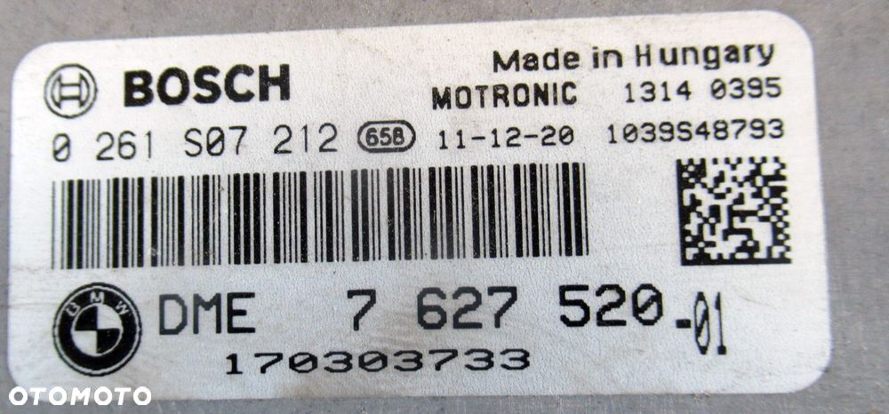 MINI COOPER R56 1.6 STEROWNIK KOMPUTER SILNIKA 0261S07212 - 2