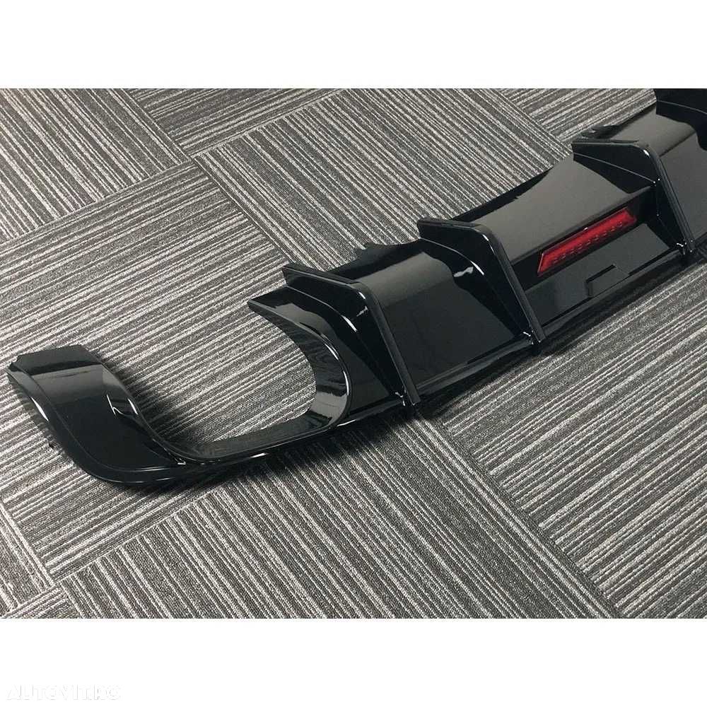 Difuzor cu LED Bara Spate SLINE AUDI A4/S4 B9, 2016-19, Evacuari Duble - 4