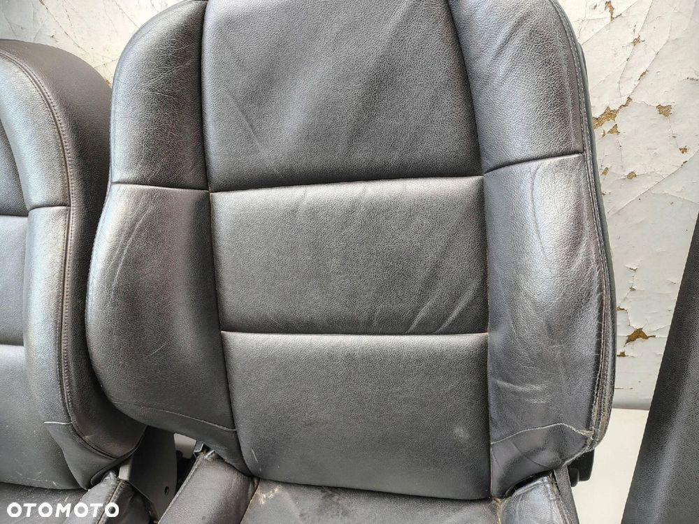 FOTEL FOTELE BOCZKI KOMPLET CZARNA SKÓRA GRZANE PEUGEOT 307 CC - 9