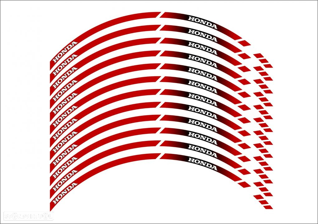 fitas honda autocolantes para jantes roda aro 17 - 7