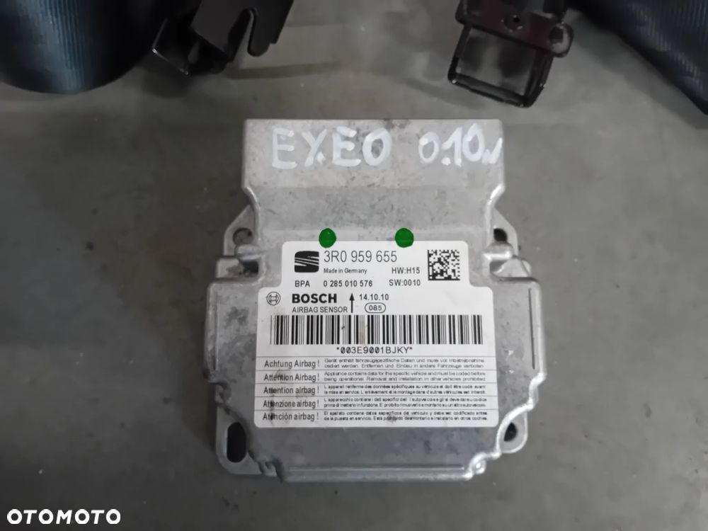 deska konsola 2 x air bag sensor Seat Exeo 2010 komplet 2 x pasy - 2