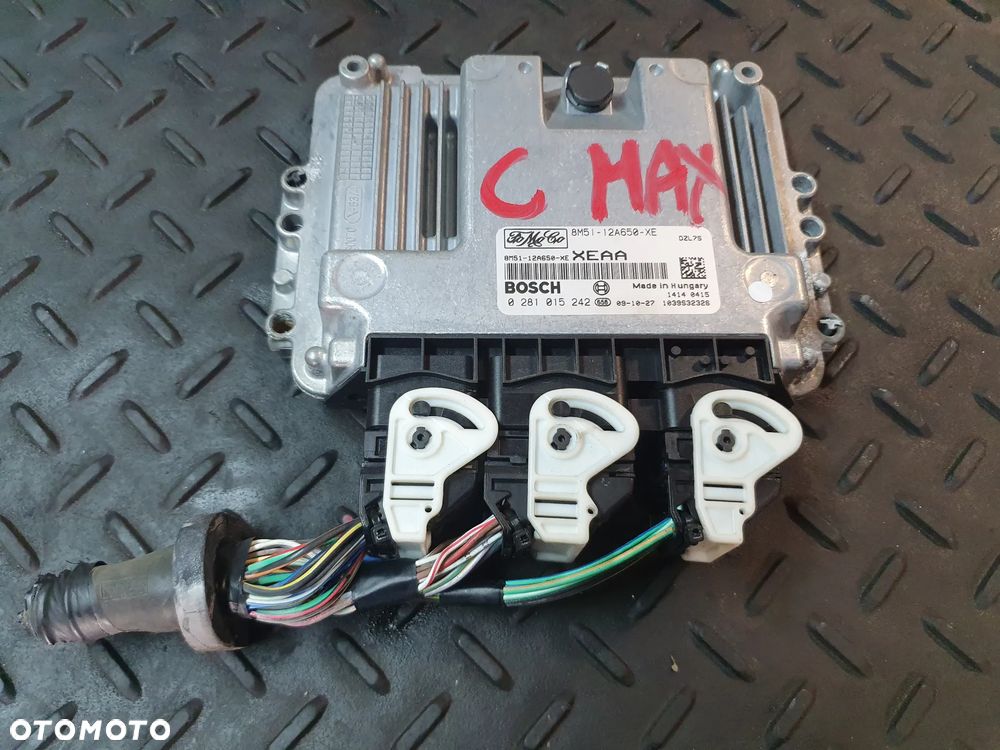 KOMPUTER SILNIKA FORD S-MAX 1.6 TDCI 8M51-12A650-XE 0281015242 C -MAX + WTYCZKI INSTALACJA - 1