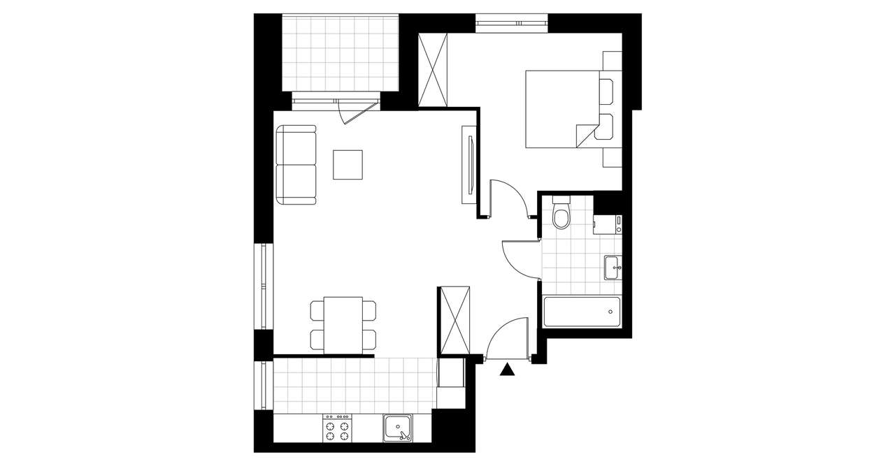 2-pokojowe mieszkanie 47m2 + loggia Bez Prowizji - Pełny obrazek: 3/23