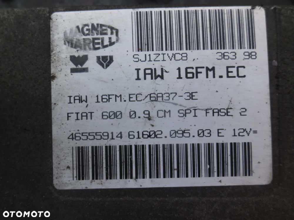 FIAT SEICENTO STEROWNIK SILNIKA 46555914 0,9 900 IAW16FM.EC POSIADAM 5 SZT - 2