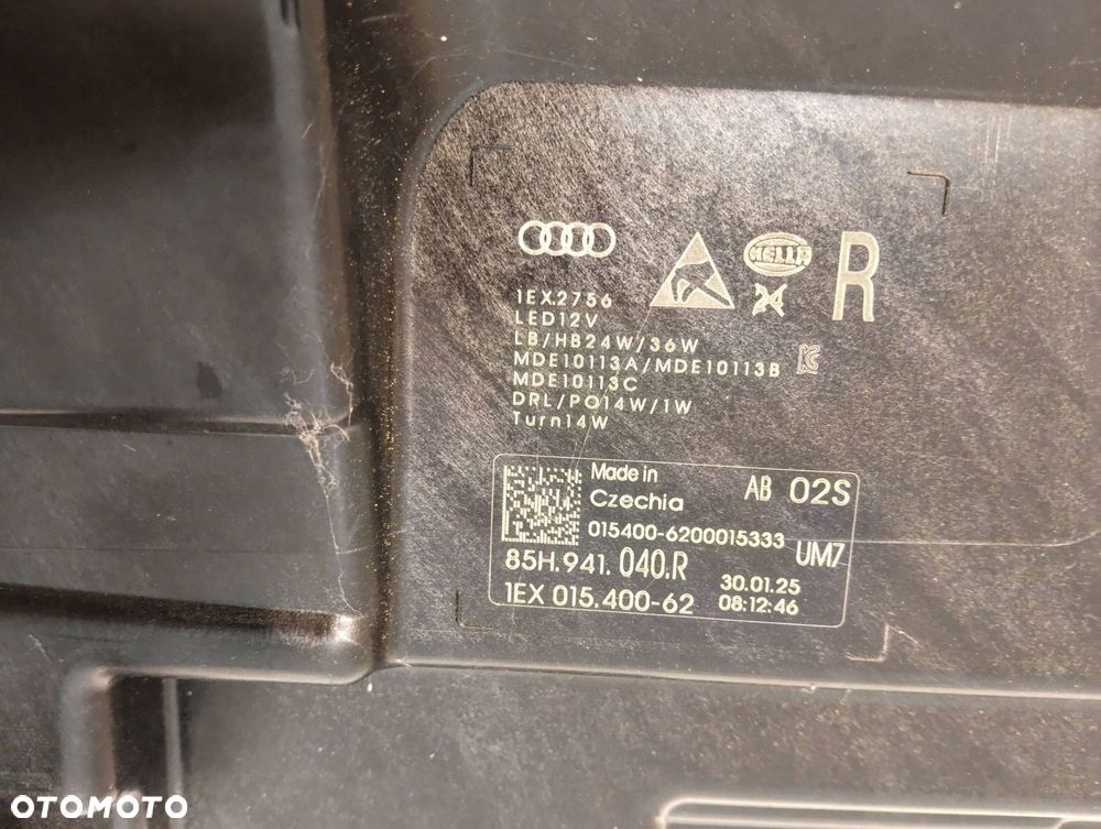 audi q6 e-tron matrix led przód strona prawa 85h941040r - 6