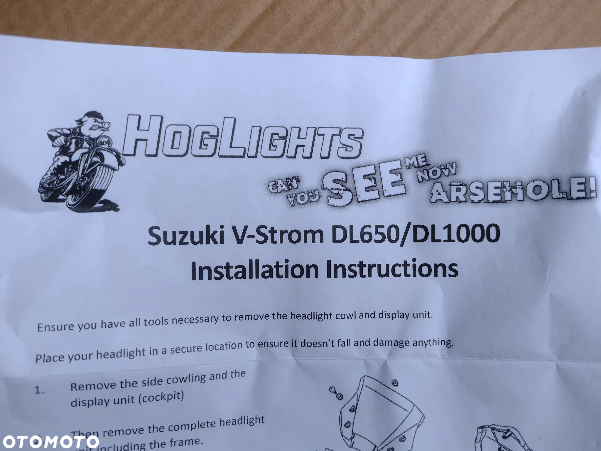 Reflektor, lampa Suzuki DL 1000 DL 650 V-Strom - 4
