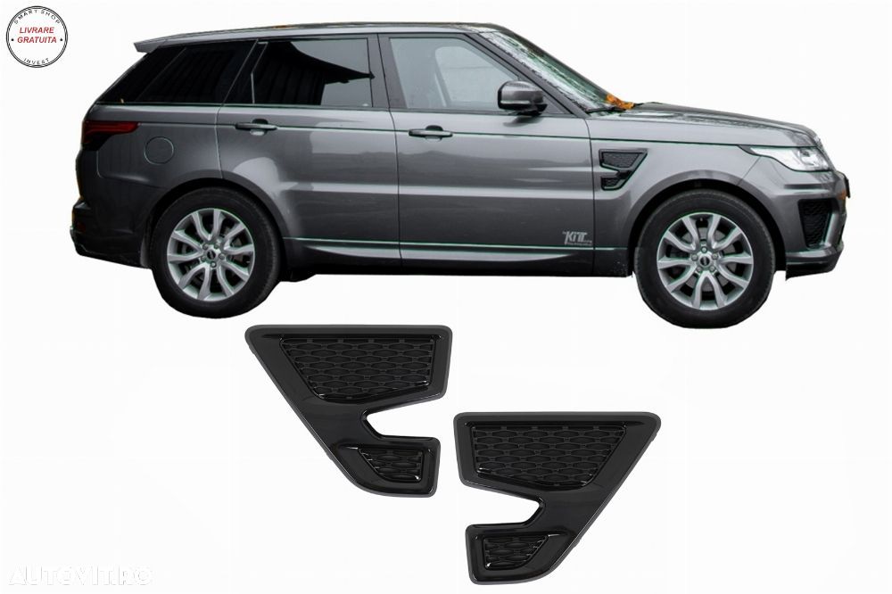 Grile Aerisiri Aripi Laterale Land Range Rover Sport L494 (2013-2017) Negru Lucios- livrare gratuita - 1