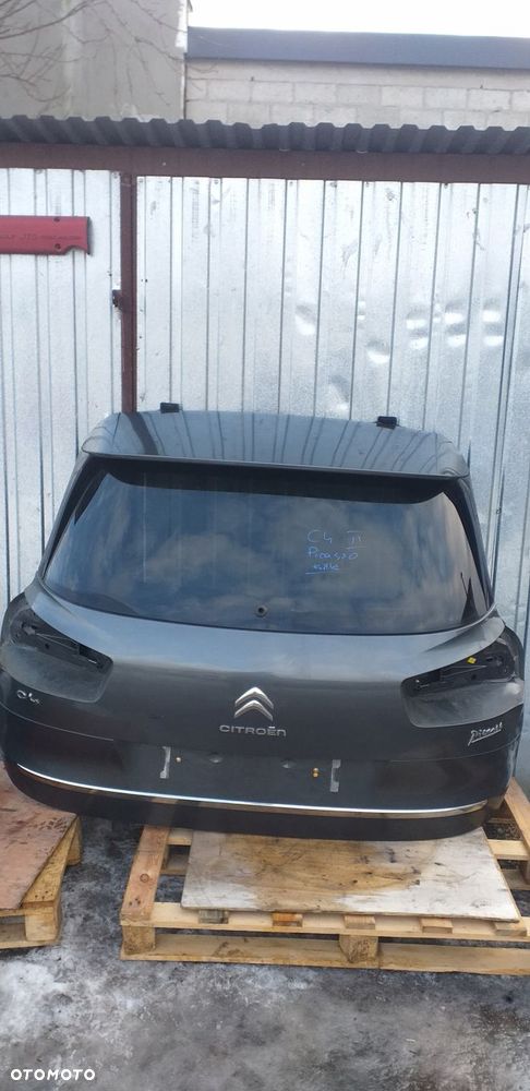 citroen c4 ii picasso 13- klapa bagażnika tył listwa chrom - 1