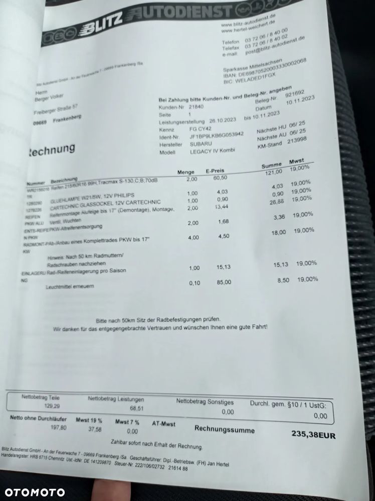 UWAGA ! 2007 SUBARU OUTBACK NOWY MODEL 2,5BENZ 165PS B4 MANUAL 4WD WLAS PL - 12