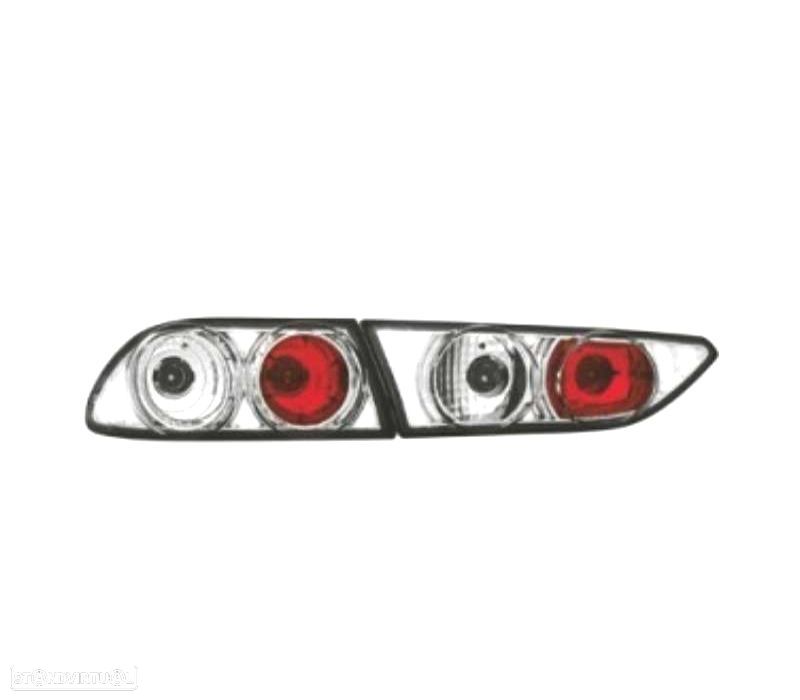 FAROLINS TRASEIROS ALFA ROMEO 156 97-03 FUNDO CROMADO - 2