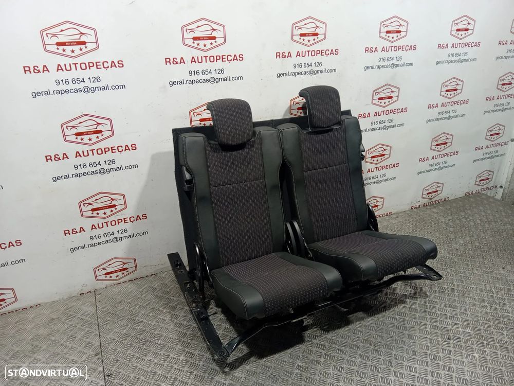 Conjunto de Bancos Renault Grand Scenic 3 III 7 Lugares Pele e Tecido OriginalOriginal - 9