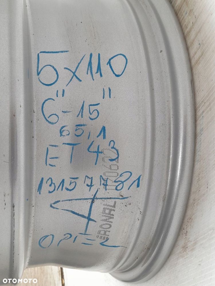 Felga aluminiowa Opel OE OPEL MERIVA A ,ZAFIRA A 6.0" x 15" 5x110 ET43 - 2