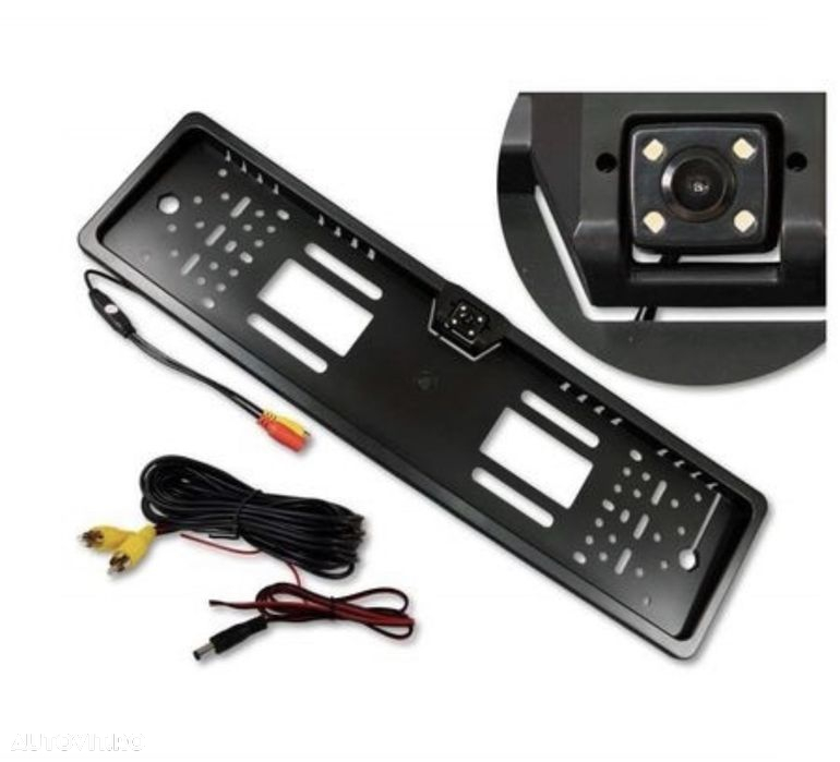 Pachet Suport numar inmatriculare cu camera video marsarier + Display - 4