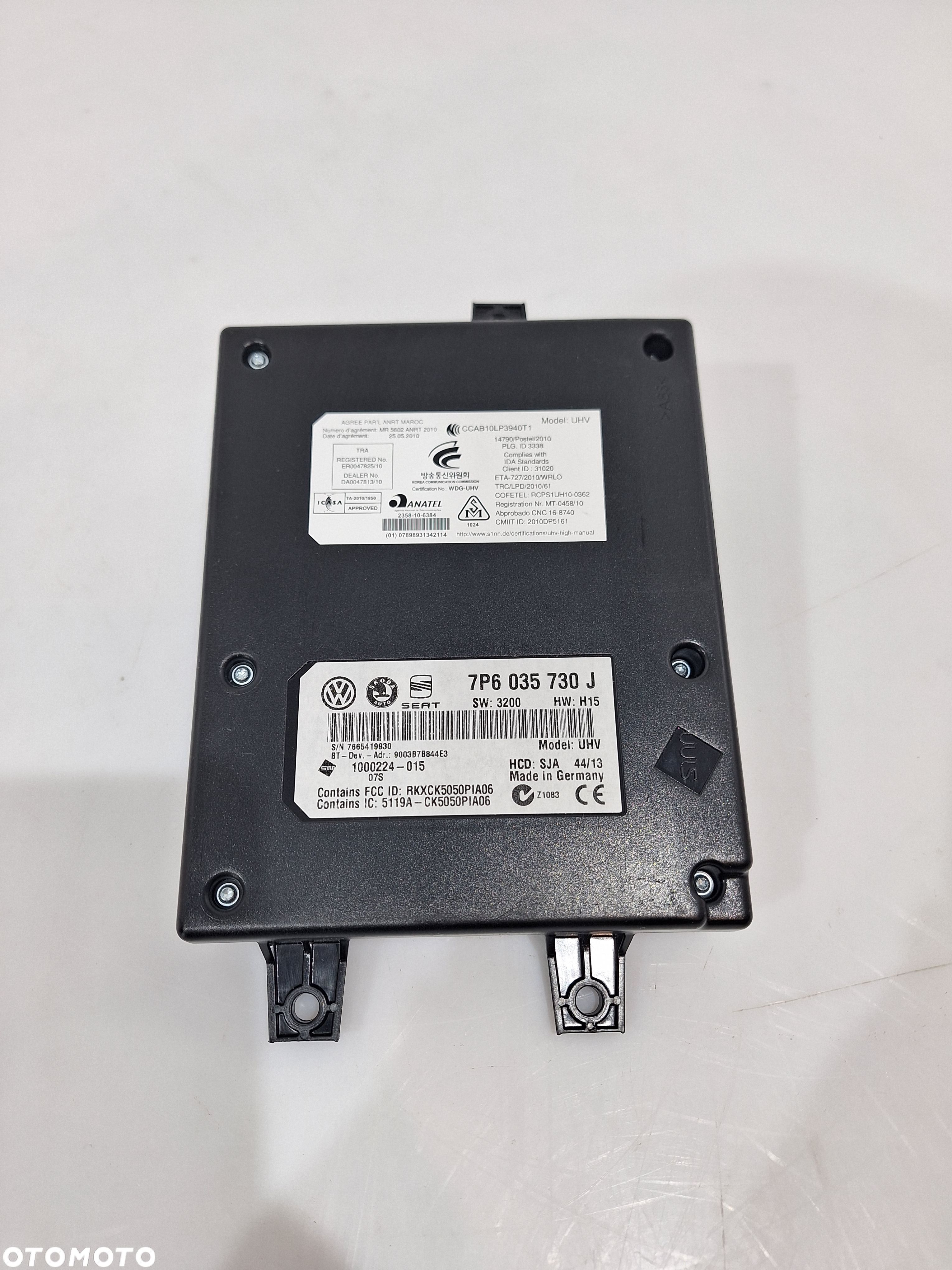 VW Skoda Seat Moduł Bluetooth 7P6035730J - 1