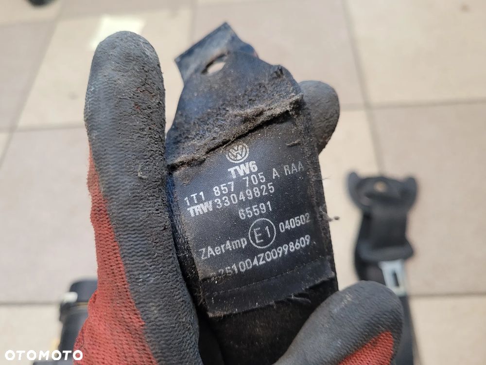 Pas bezpieczeństwa lewy przód przedni VW Touran I 2005r Europa 1T1857705A - 3