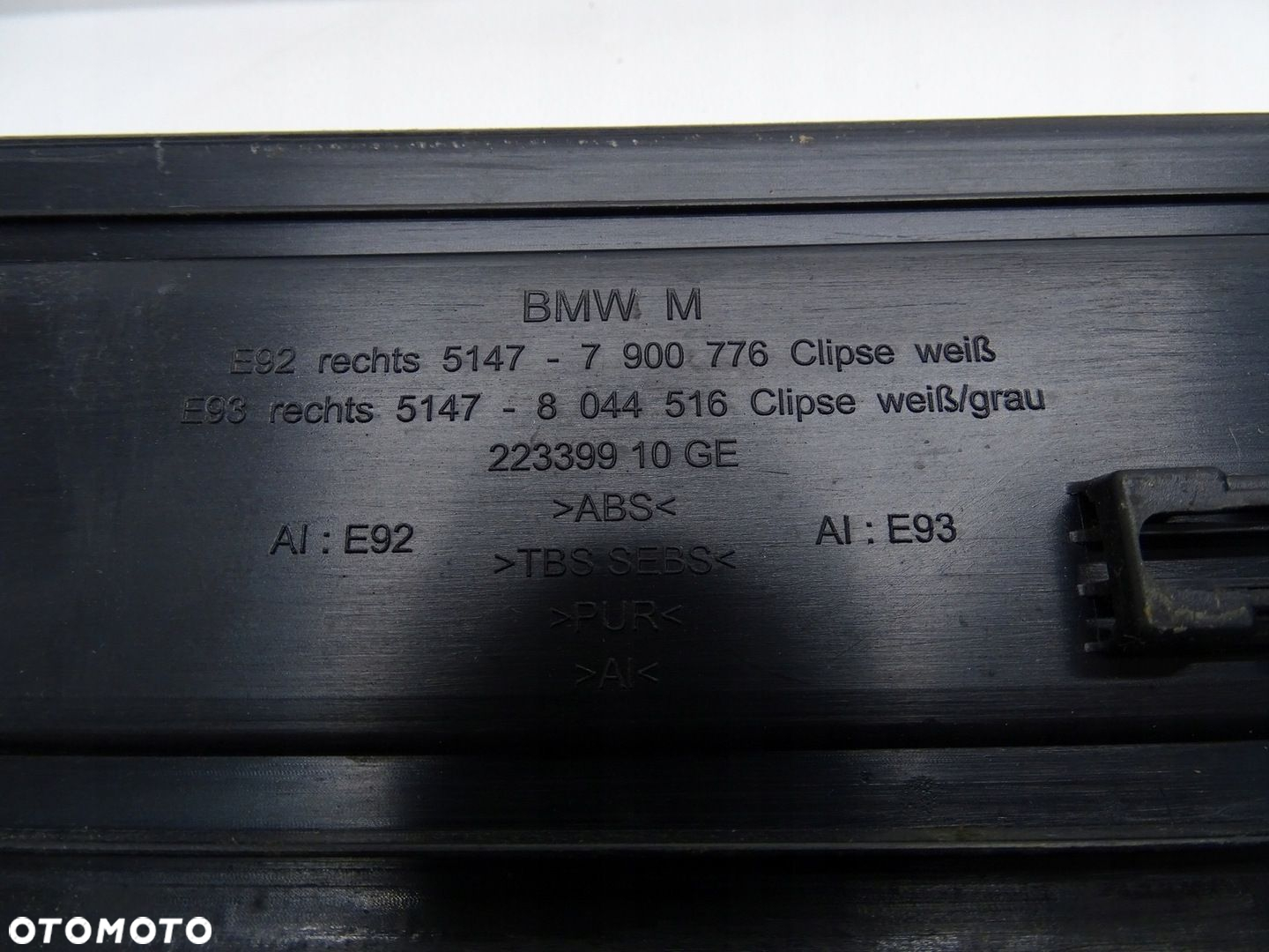 LISTWY PROGOWE NAKŁADKI PROGU BMW E92 E93 M-PAKIET KOMPLET 7900775 - 14