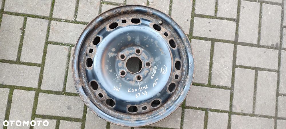 FELGI STALOWE 5X100 6Jx15 CALI ET43 VW POLO IBIZA 4 SZTUKI KOMPLET - 2