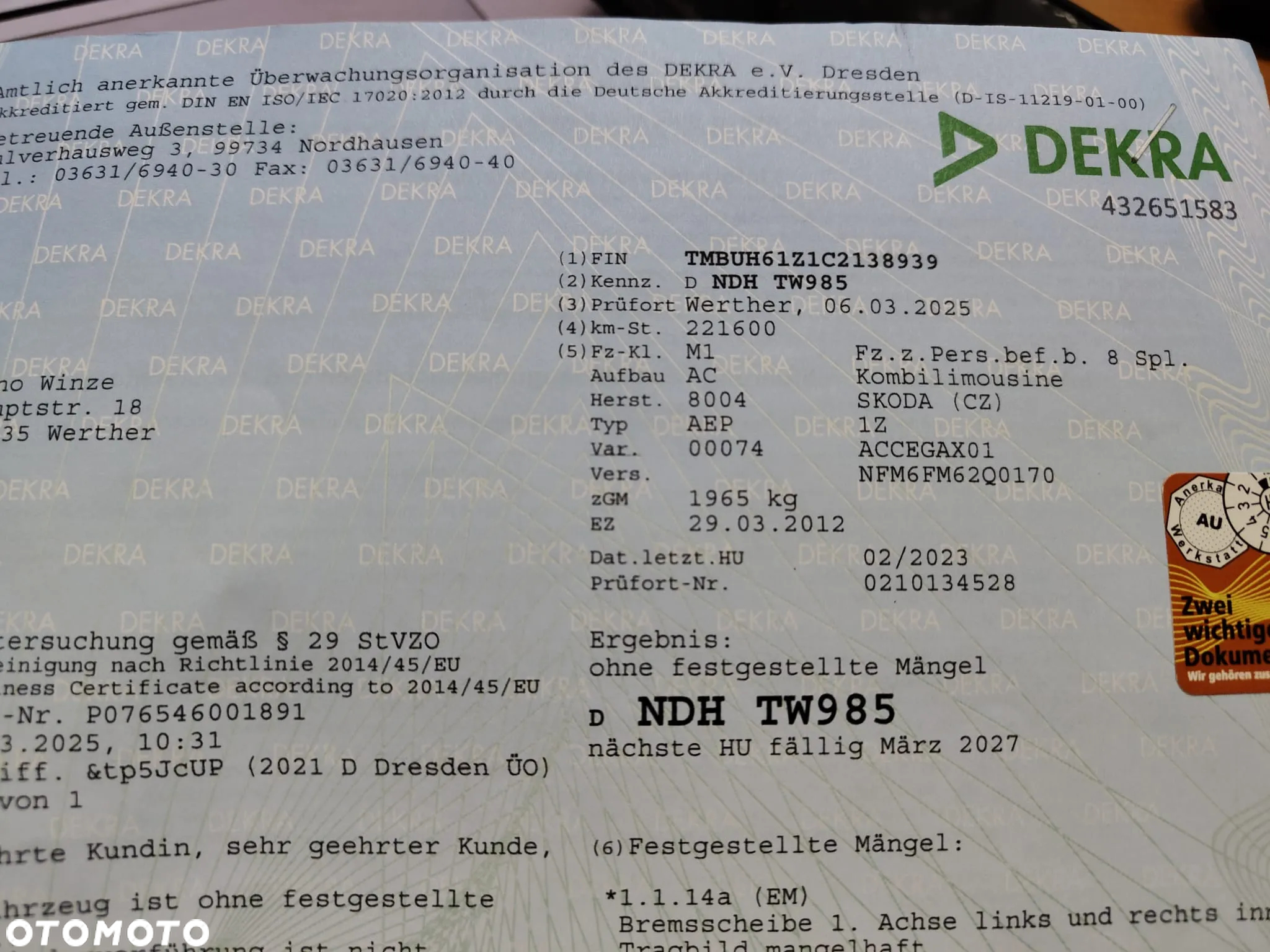 Skoda Octavia Combi 2.0 TDI CR DPF RS - 28