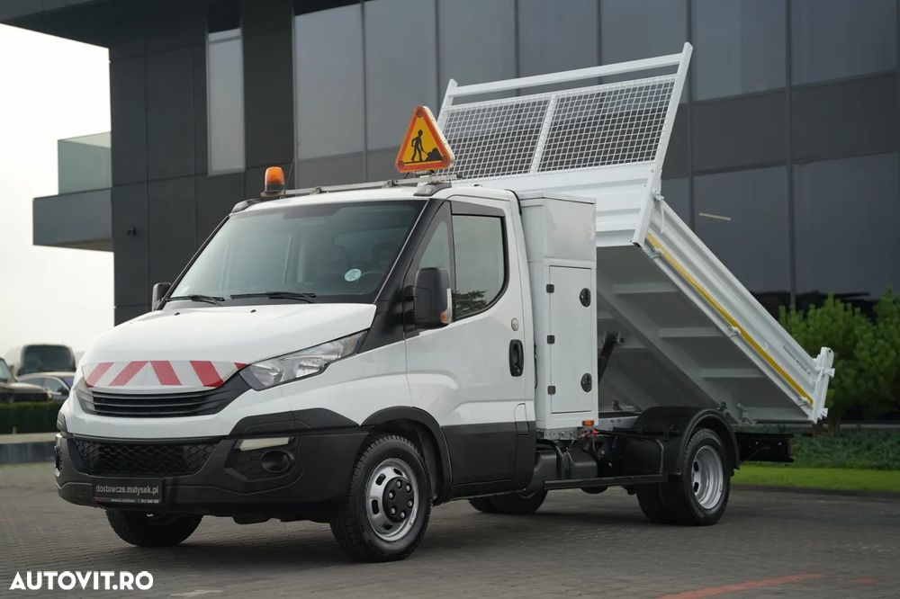 Iveco DAILY 35-160 / BASCULABILĂ - 2,9 M / BENĂ DIN OȚEL / ROȚI SPATE DUBLE / MANUALĂ / IMPORT - 2