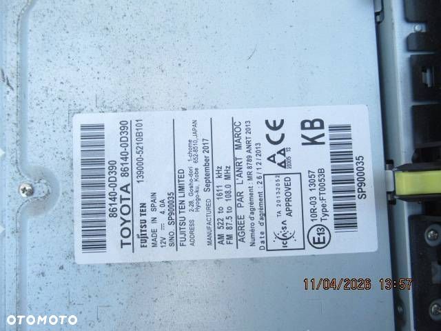 stacja multimedialna toyota yaris 861400d390 - 6