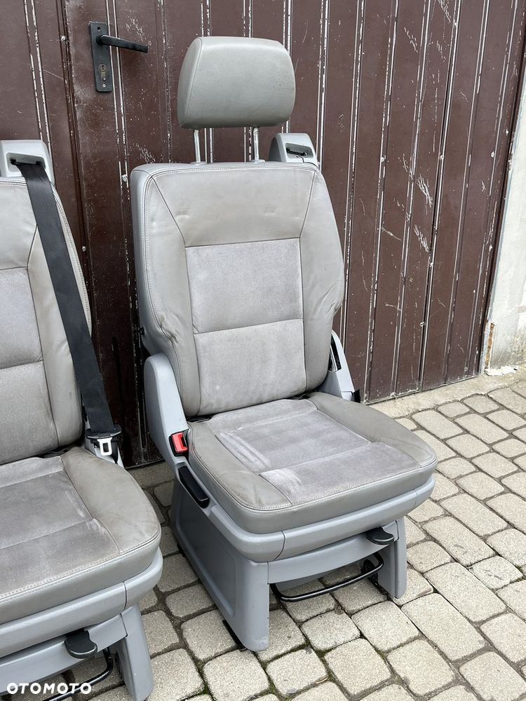 FOTEL OBROTOWY KAPITAŃSKI TYŁ TYLNY DRUGI RZĄD 2 ALCANTARA VW T5 LIFT T6 CALIFORNIA CAMPER MULTIVAN EU - 9