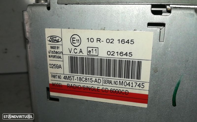 Radio Cd Ford Focus Ii (Da_, Hcp, Dp) - 4