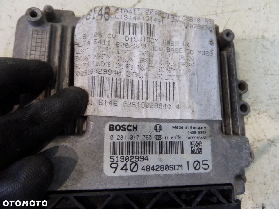 ALFA ROMEO GIULIETTA 1.6 MTJ KOMPUTER SILNIKA 51902994 - 2