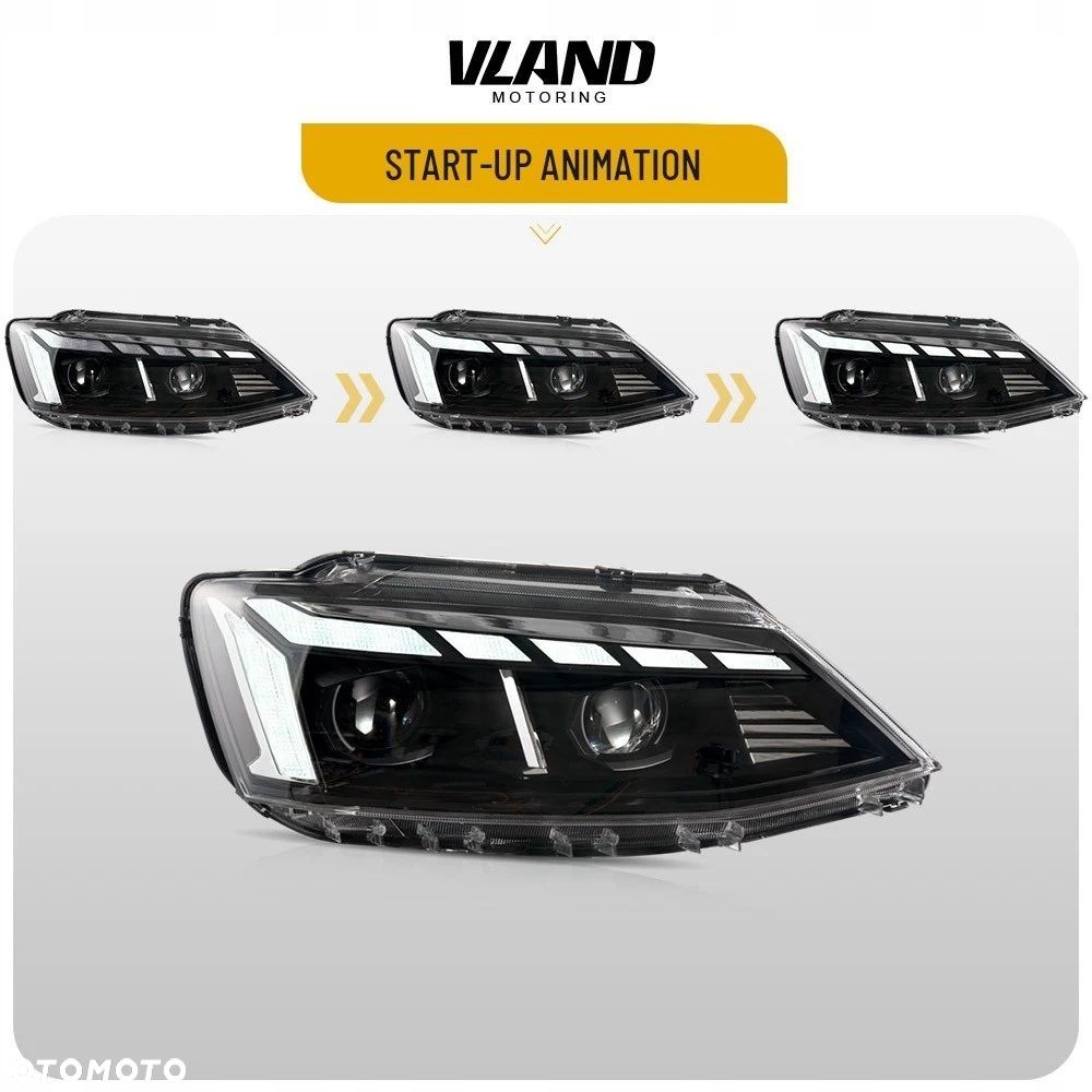 Reflektory Lampy kpl Vland Full Bi Led Tuning VW Jetta VI 5c 6 2010-2018 - 11