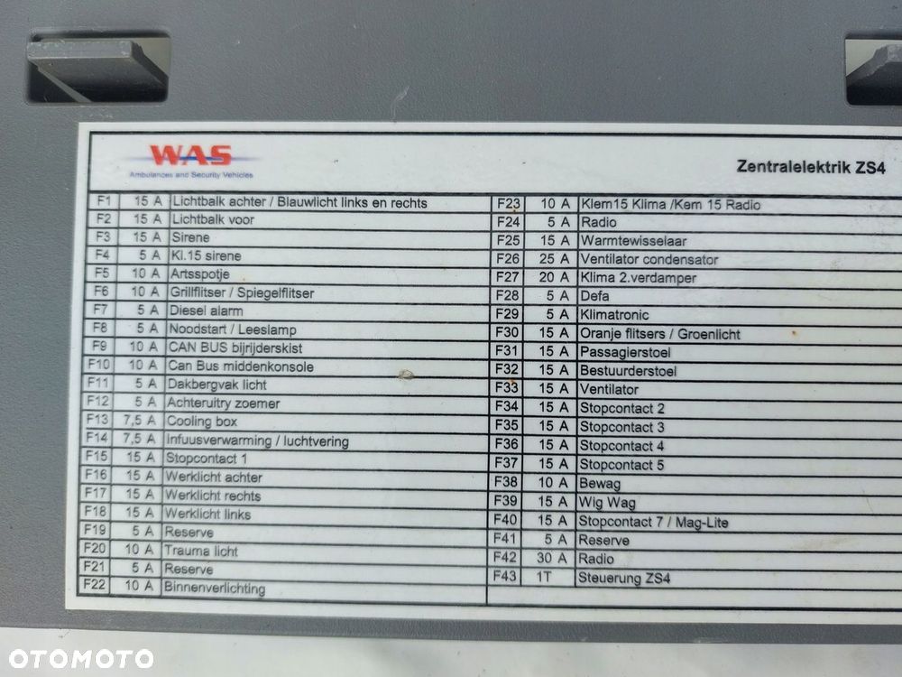 SKRZYNKA BEZPIECZNIKÓW AMBULANS "WAS" MERCEDES SPRINTER W906 EU - 8