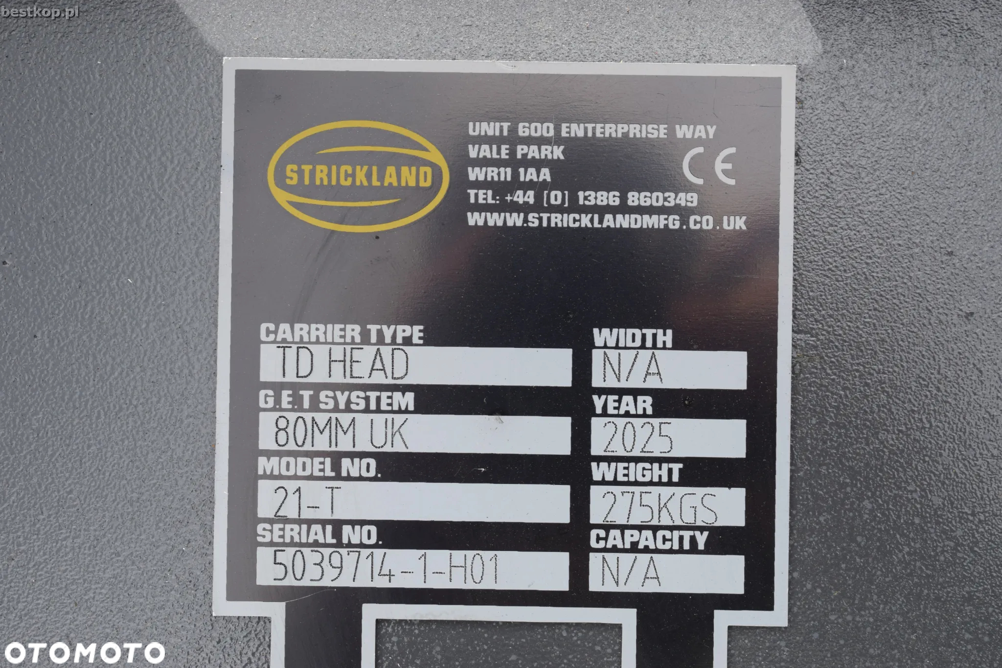 Łyżka skarpowa hydrauliczna Strickland Ø80 0.9m3 210cm - 28