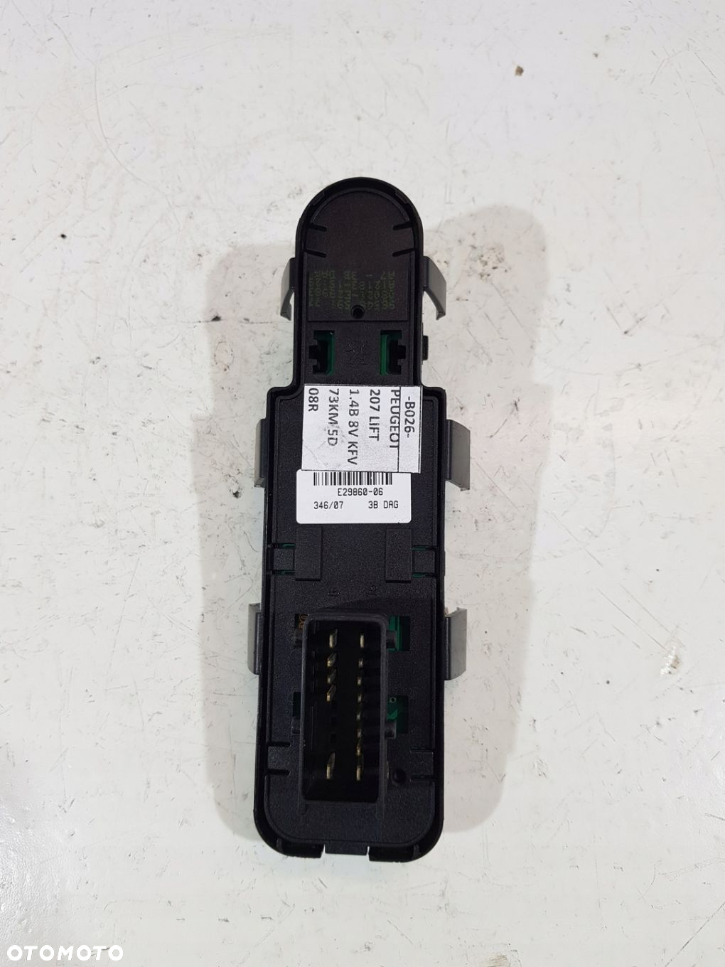 PANEL PRZEŁĄCZNIK SZYB 9654659177 PEUGEOT 207 LIFT HB 5D EU - 2