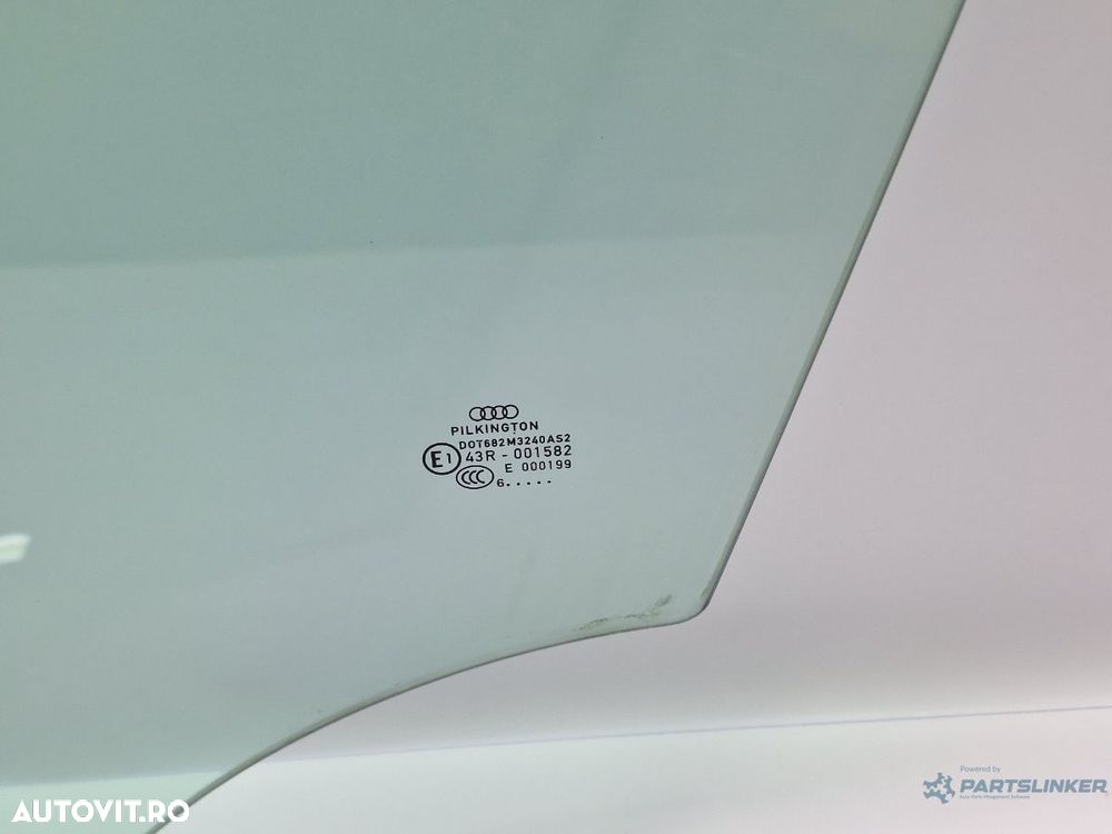 Geam usa stanga fata AUDI A4 IV Avant 8K5, B8 2007 - 2015 TDI CAGA, CJCA, CMEA, CMFA PILKINTON 43R-001582 8K0845201C - 2