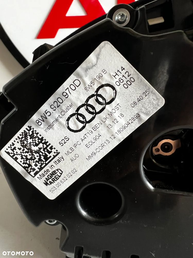 LICZNIK ZEGARY AUDI A4 B9 8W 8W5920970D - 3