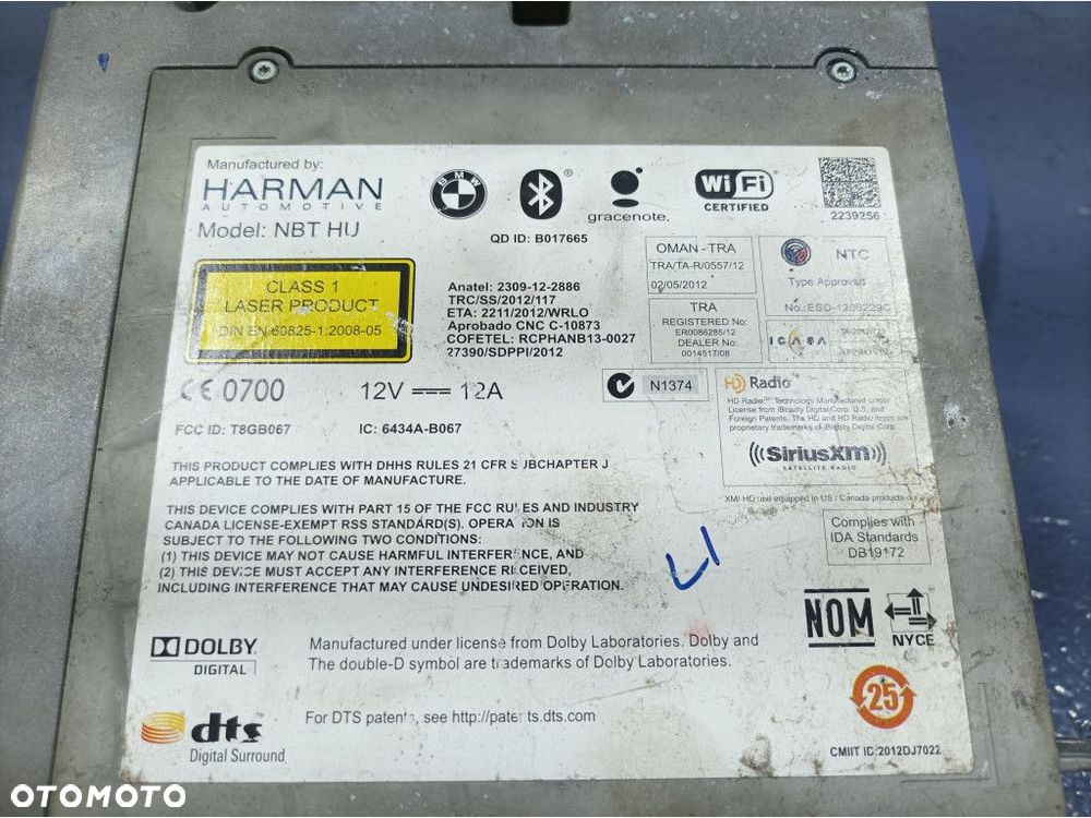 BMW X3 F25 RADIO NAWIGACJA NBT HU CZYTNIK MODUŁ NAPĘD 9327313 - 4
