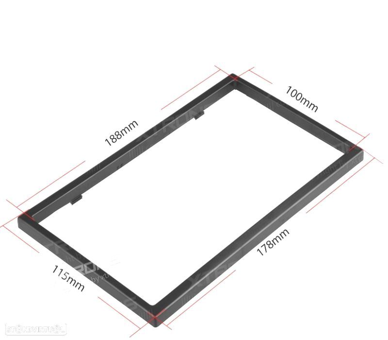 MOLDURA UNIVERSAL 2DIN PARA RADIOS XTRONS 115X188MM - 1