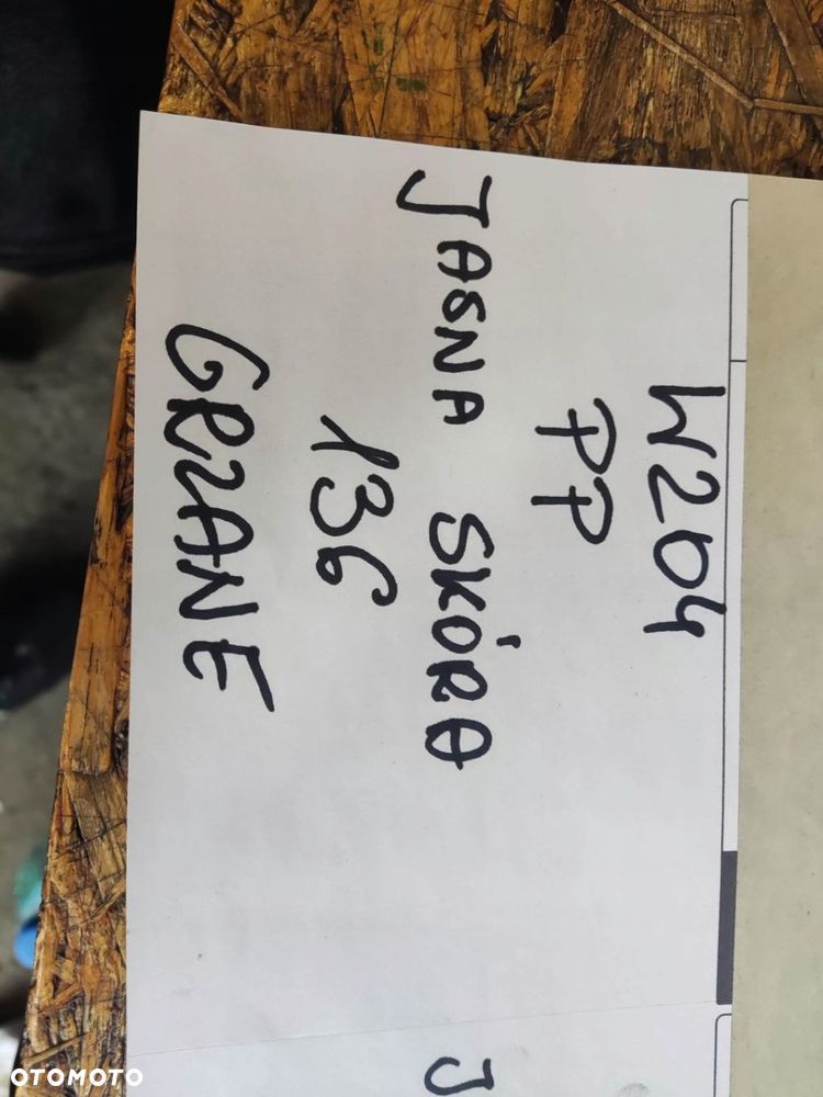 MERCEDES C KLASA W204 FOTEL PRAWY PRZEDNI SKÓRA GRZANY - 6