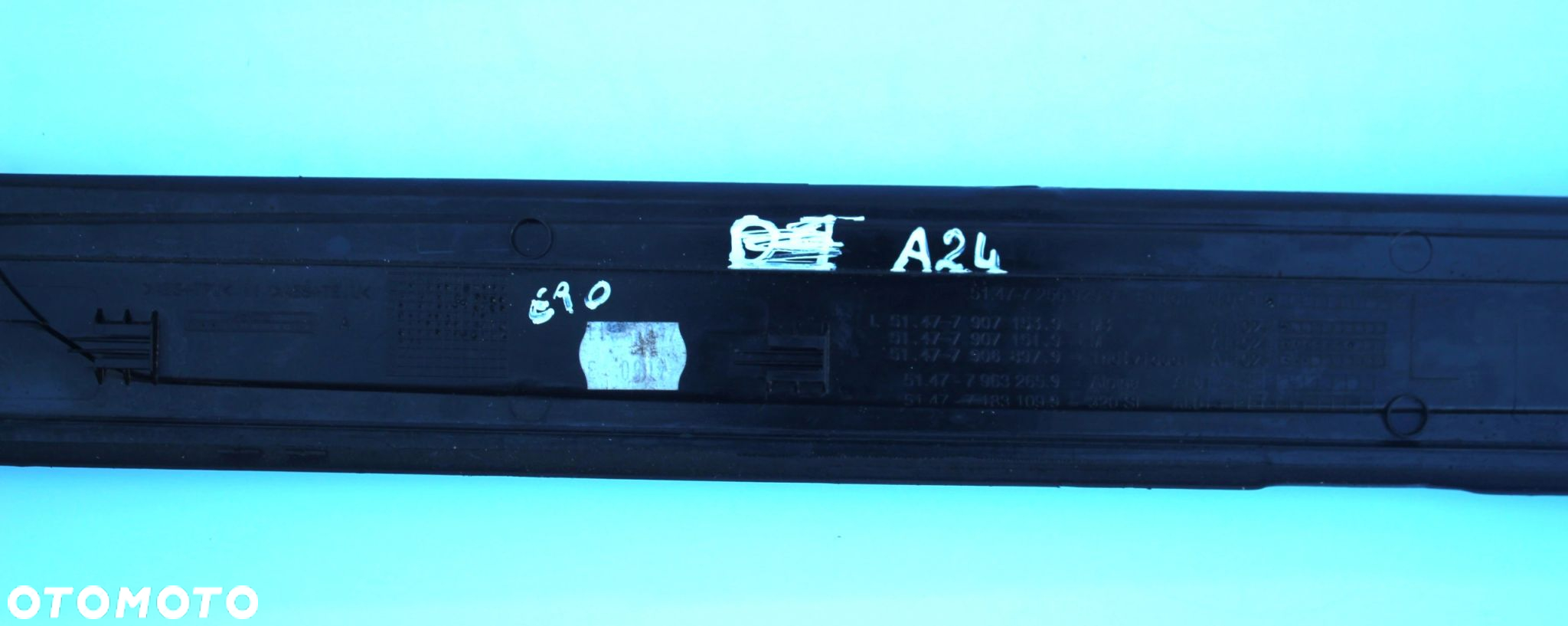 LISTWY NAKŁADKI PROGOWE WEWNĘTRZNE EDITION BMW E90 7907153 A24 - 5