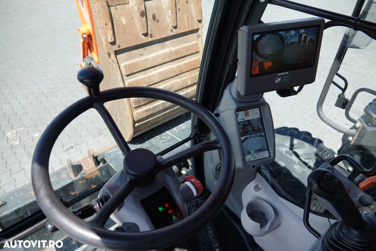 Hitachi 145W / EXCAVATOR PE ROȚI / 2019 / CAMERĂ / CONTRACT DE SERVICE POST-SERVICE - 26